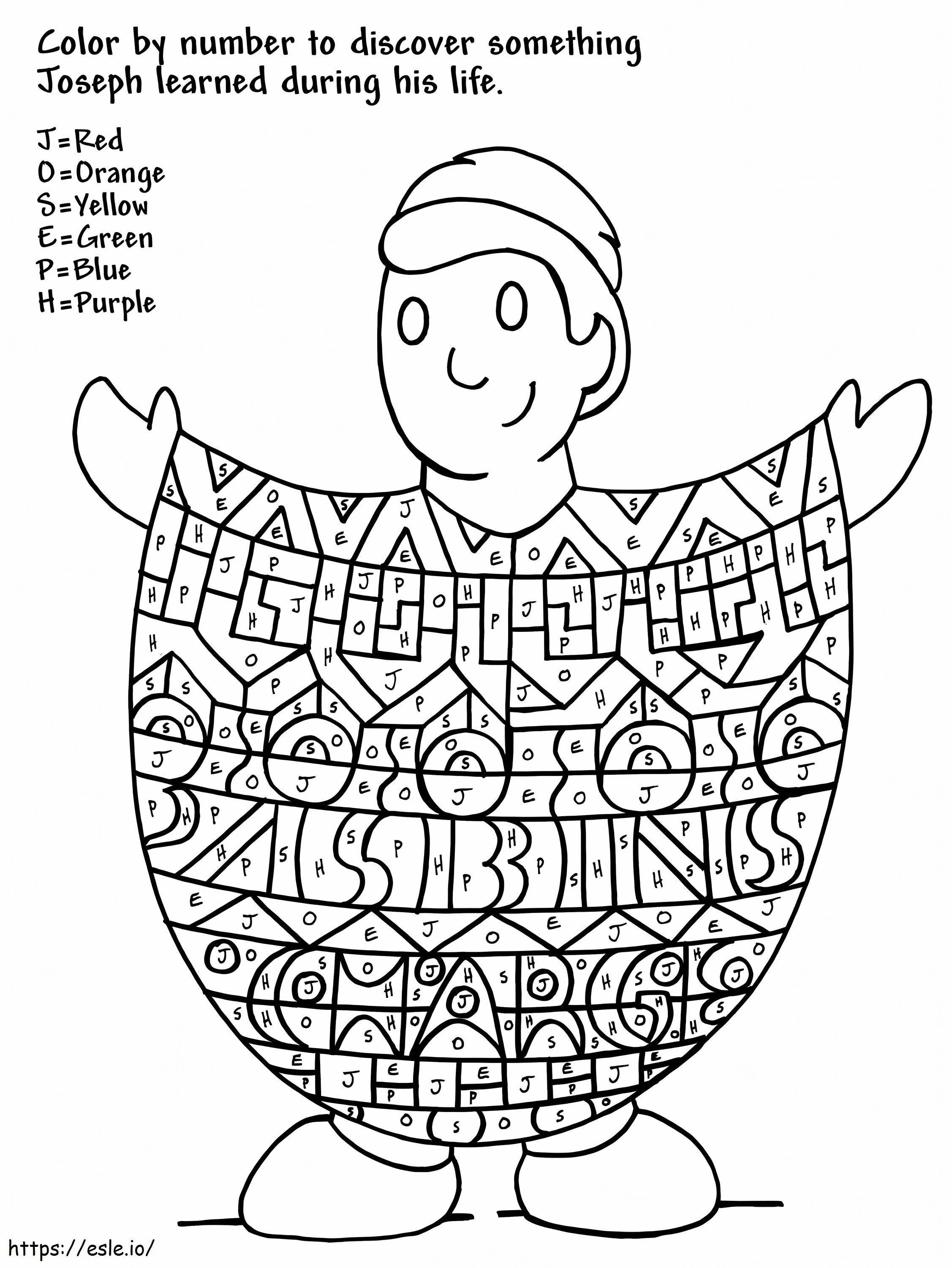 Joseph Color By Letters coloring page