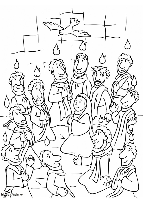 Pentecostes 1 para colorir