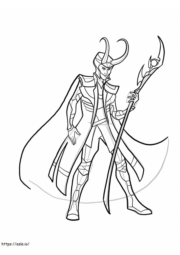 Loki With Zither coloring page