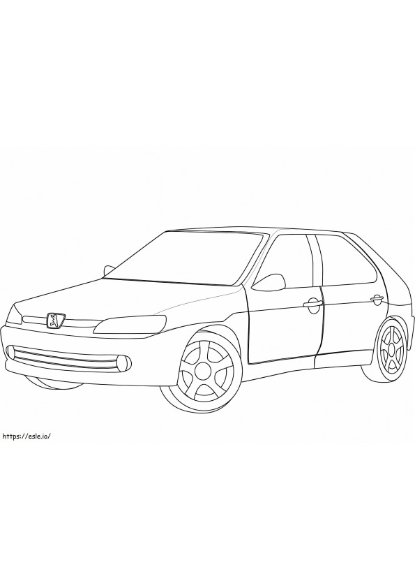 Coloriage Peugeot 306 à imprimer dessin