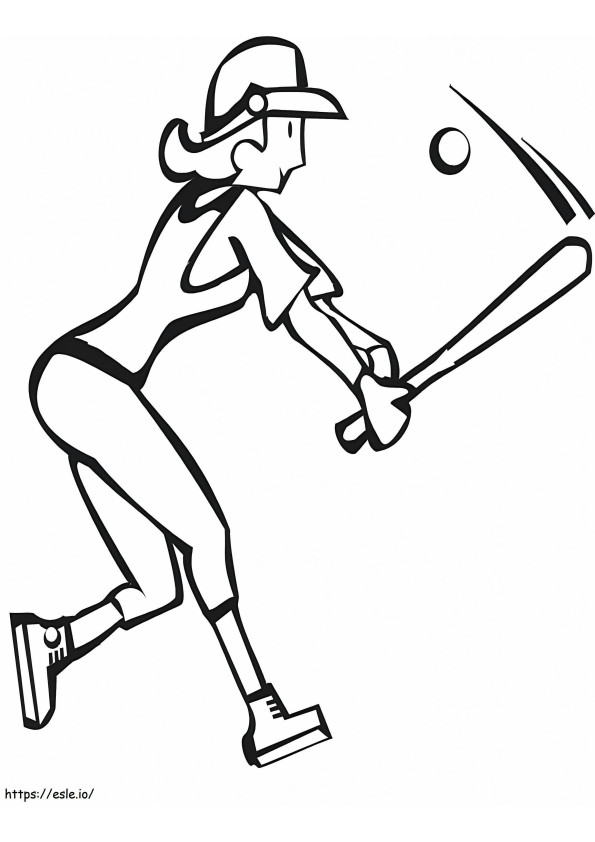 Softball Batter coloring page