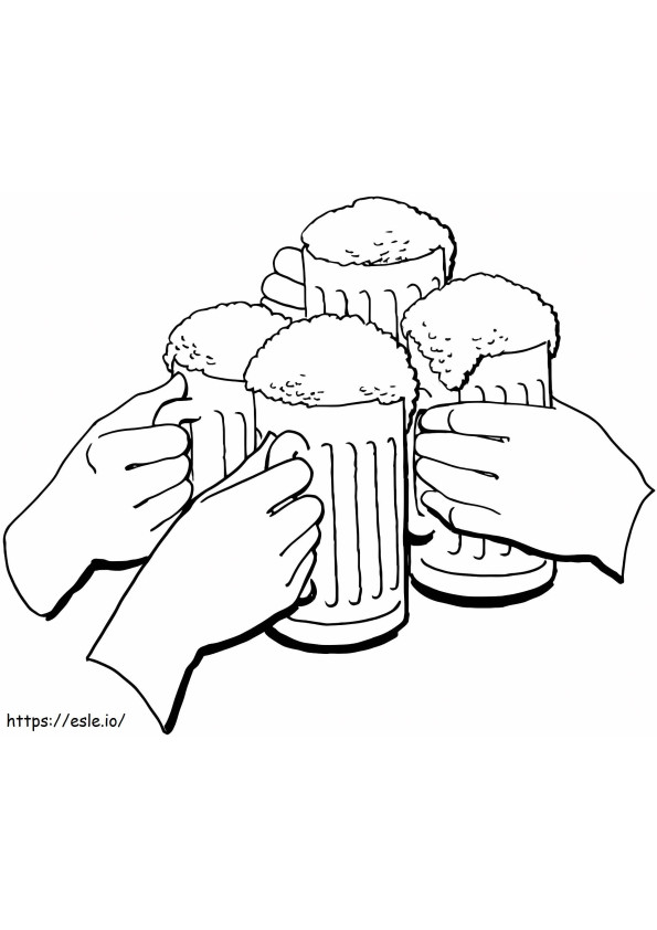 Cheers To Oktoberfest A4 coloring page