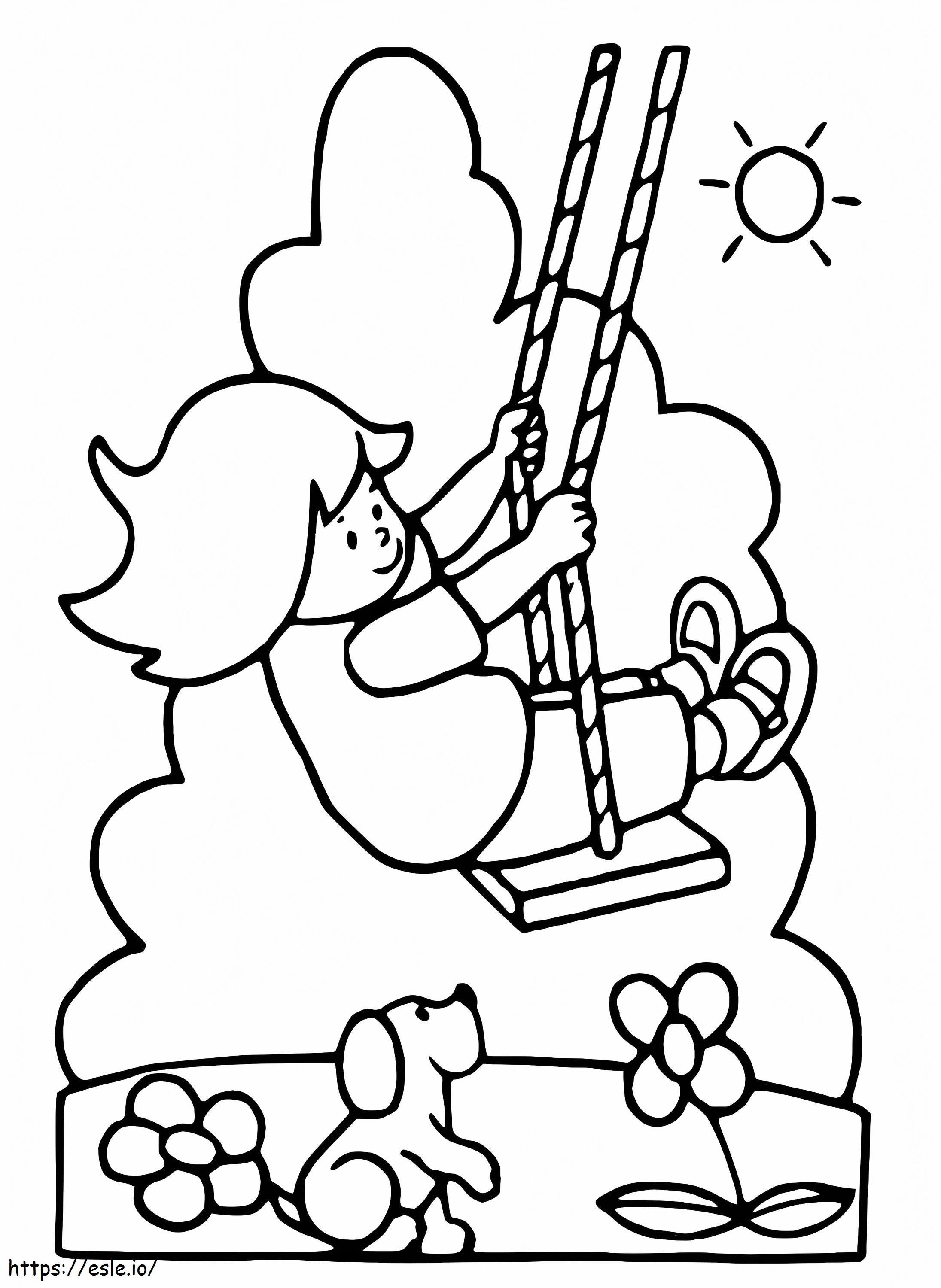 Lets Play Swing coloring page