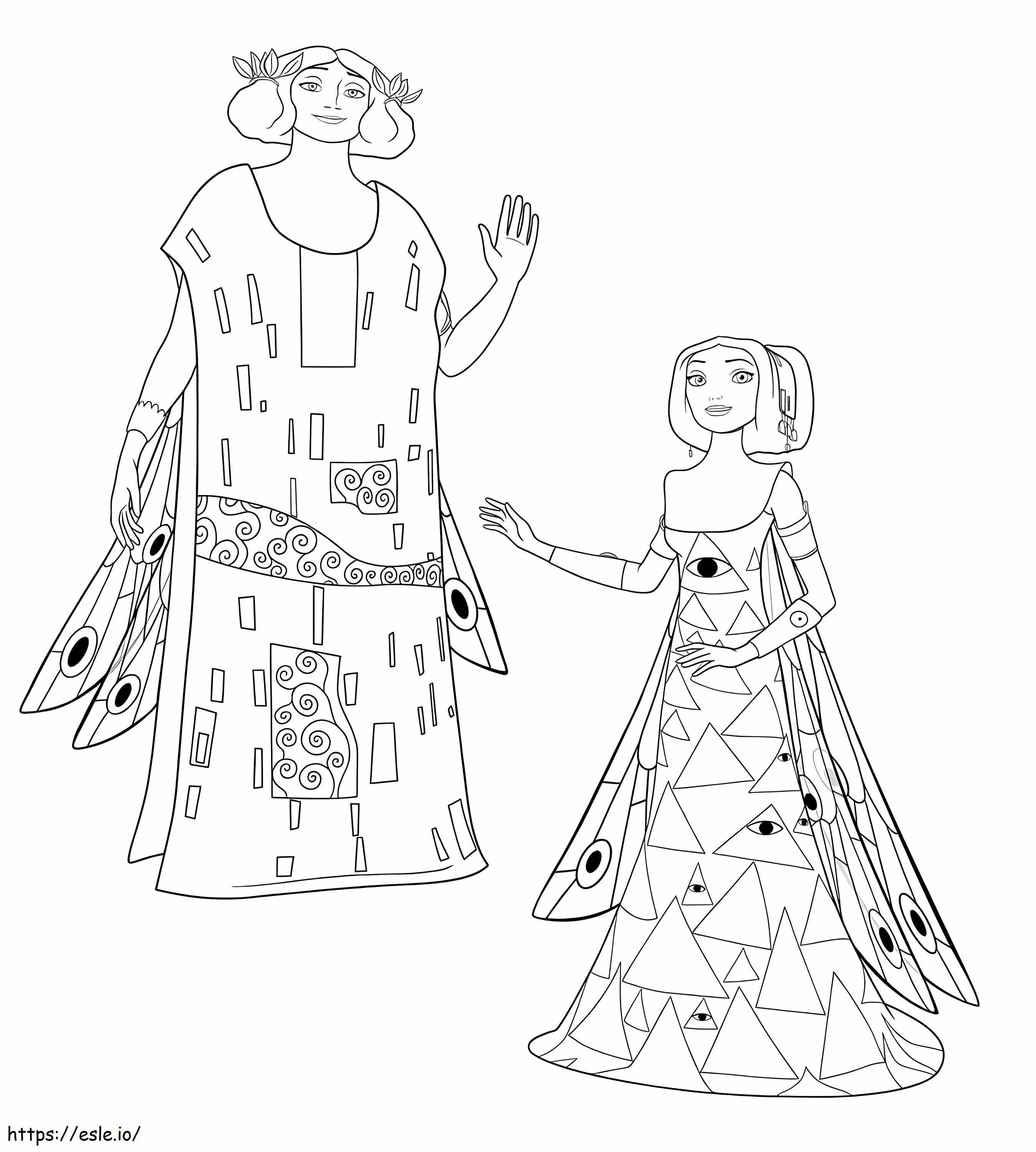 レイナー王とメイラ女王 『ミアと私』より ぬりえ - 塗り絵