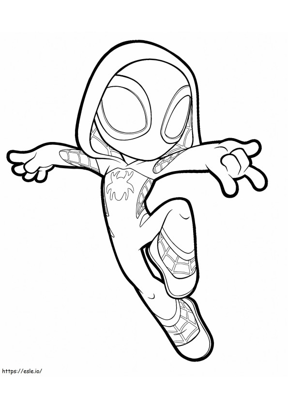 Spidey Spider Woman coloring page