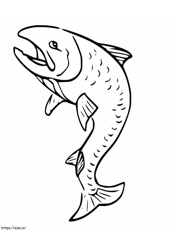 Funny Salmon coloring page