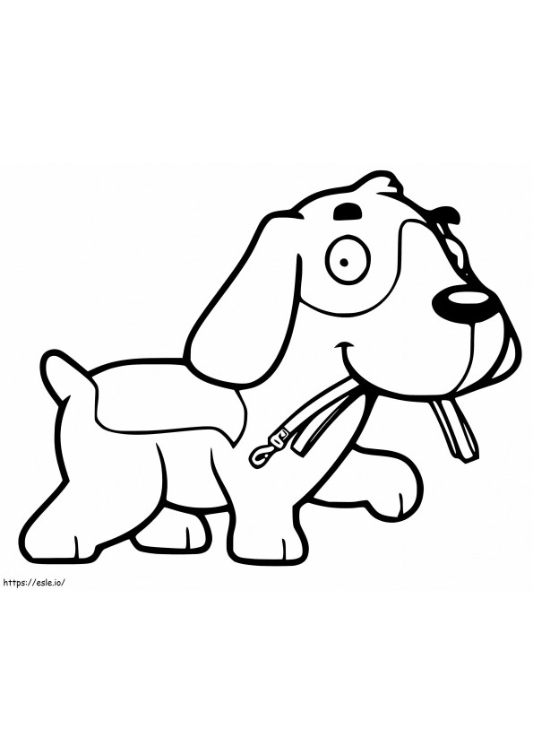Grappige Beagle-puppy kleurplaat
