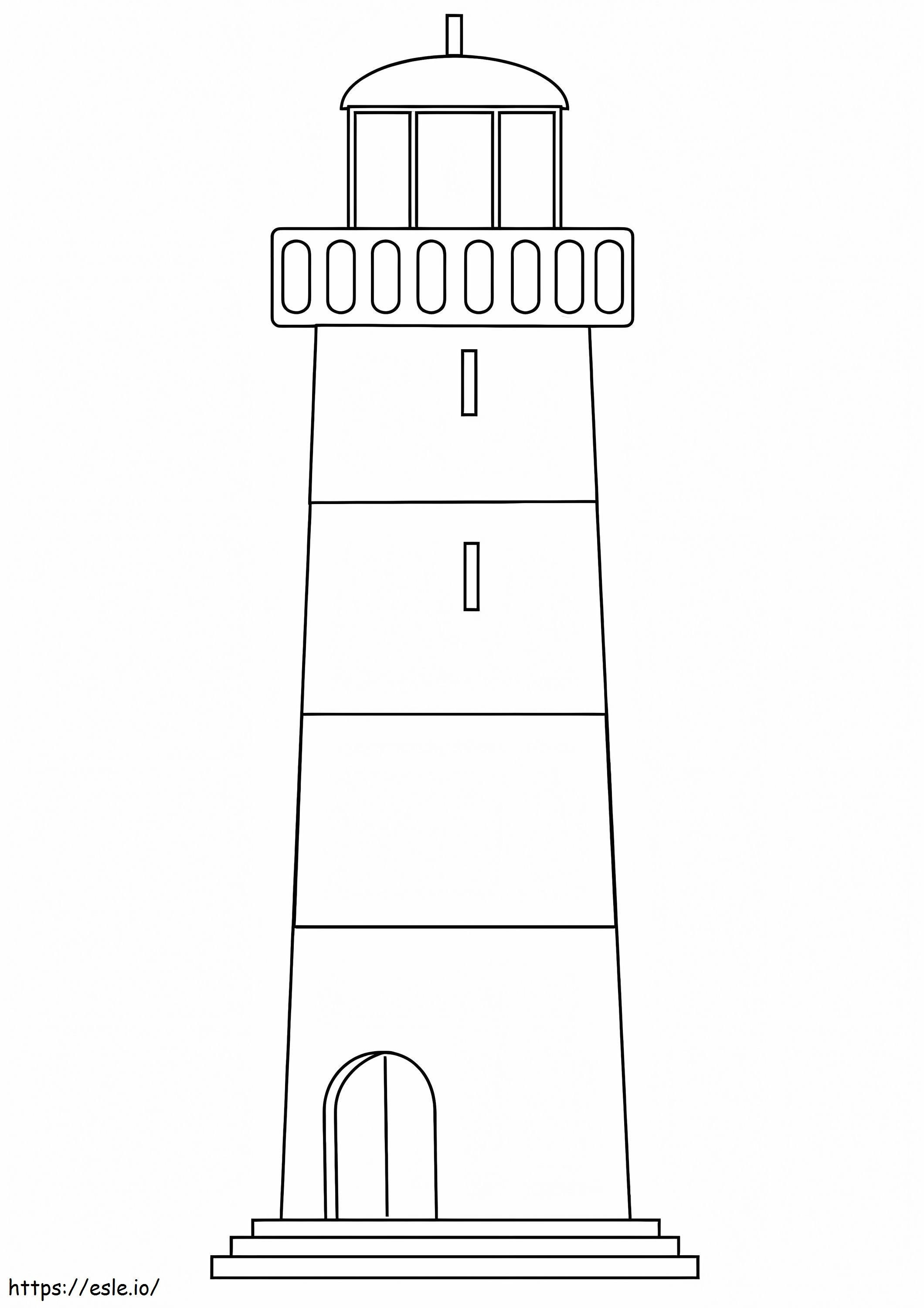 Einfacher Leuchtturm 1 ausmalbilder