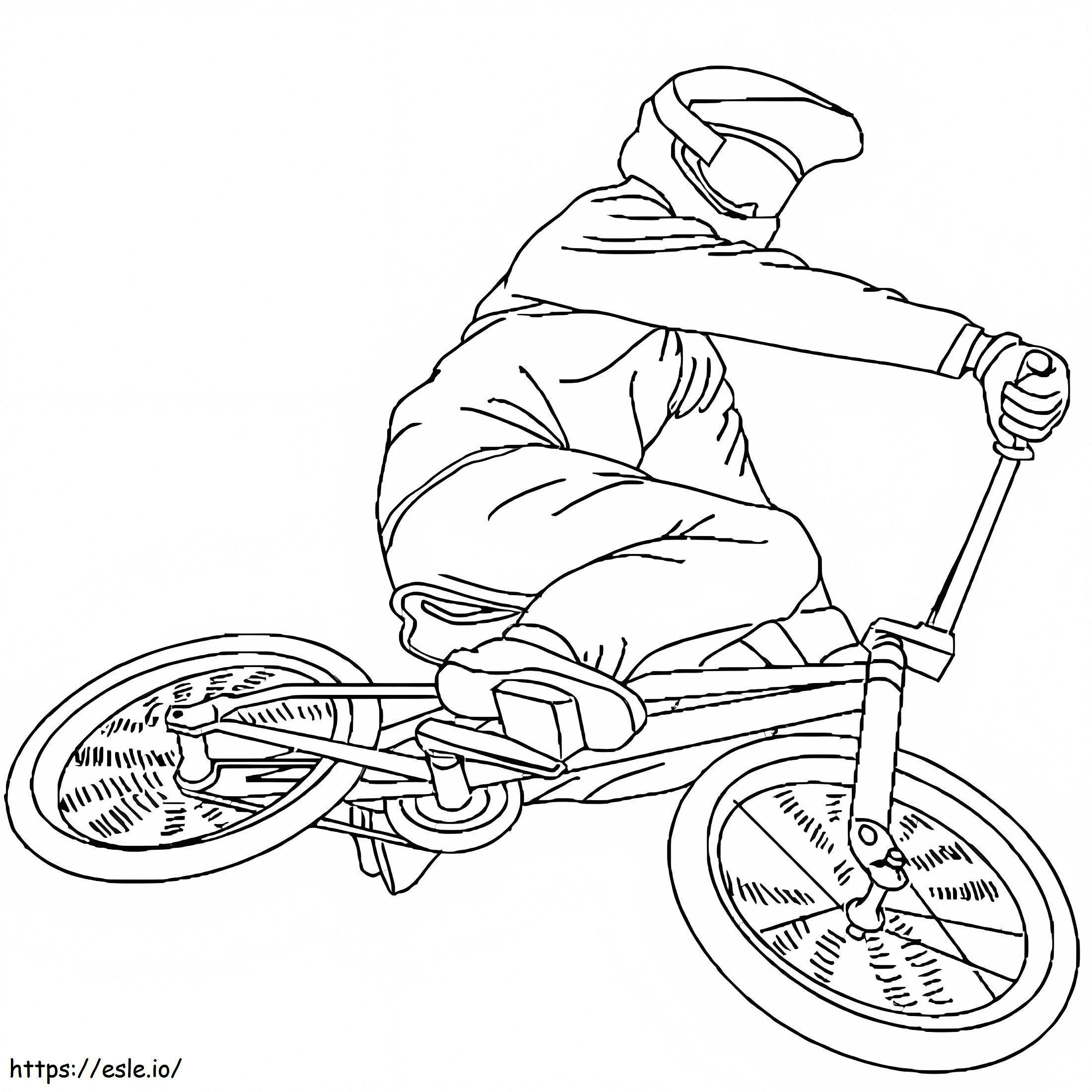 BMX pyörä värityskuva