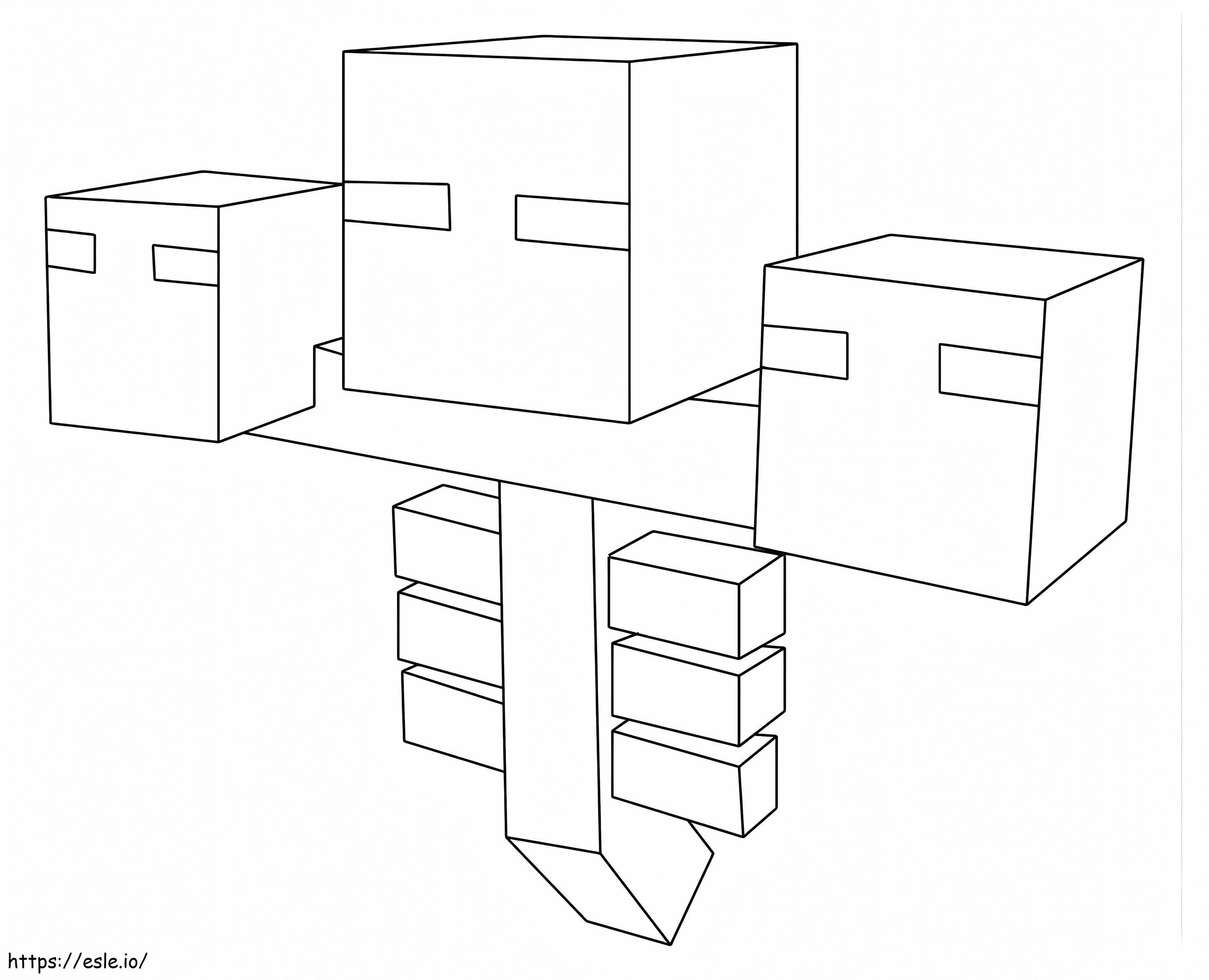Minecraft Wither coloring page