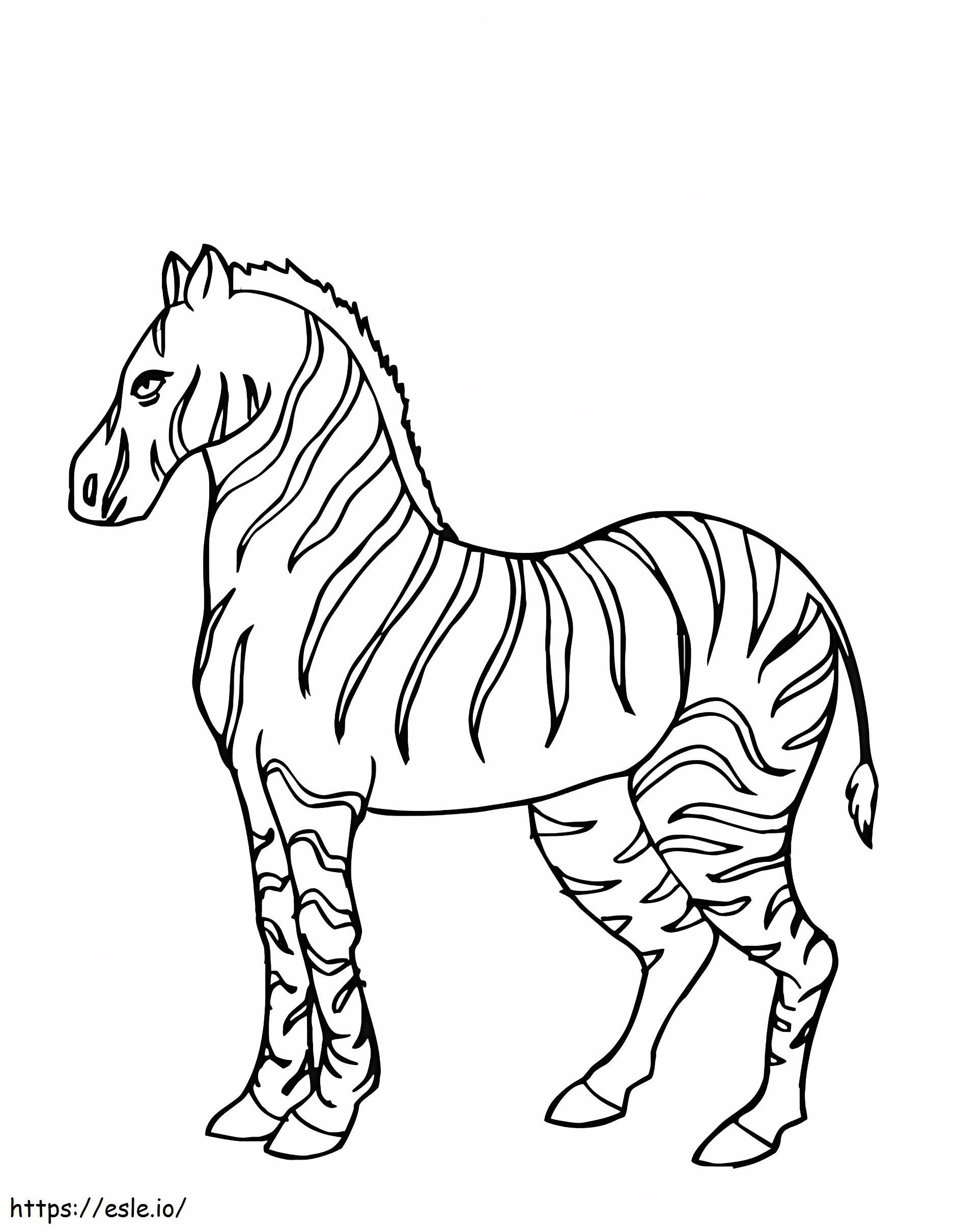 Impressive Zebra coloring page