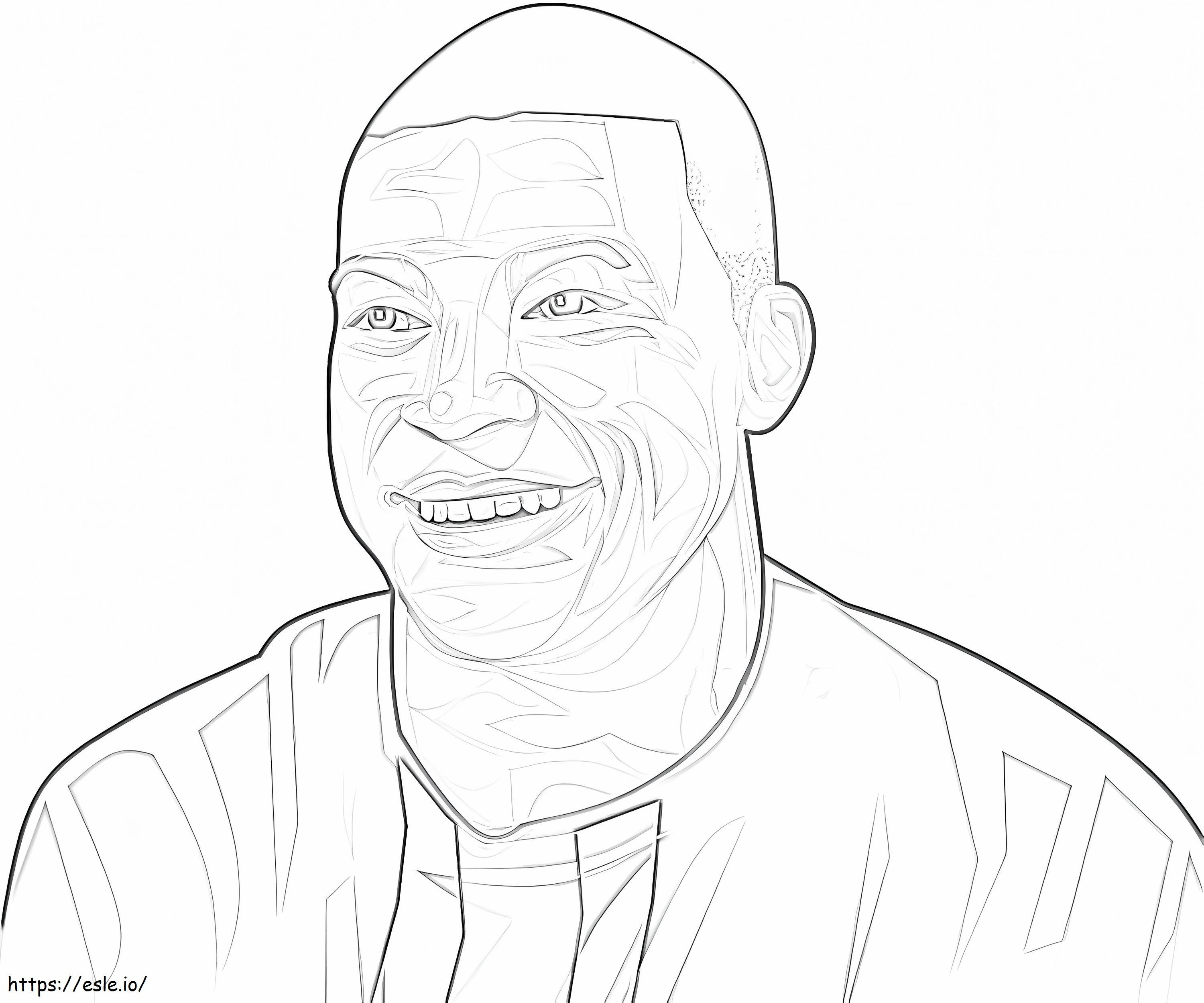 Kylian Mbappe 6 coloring page