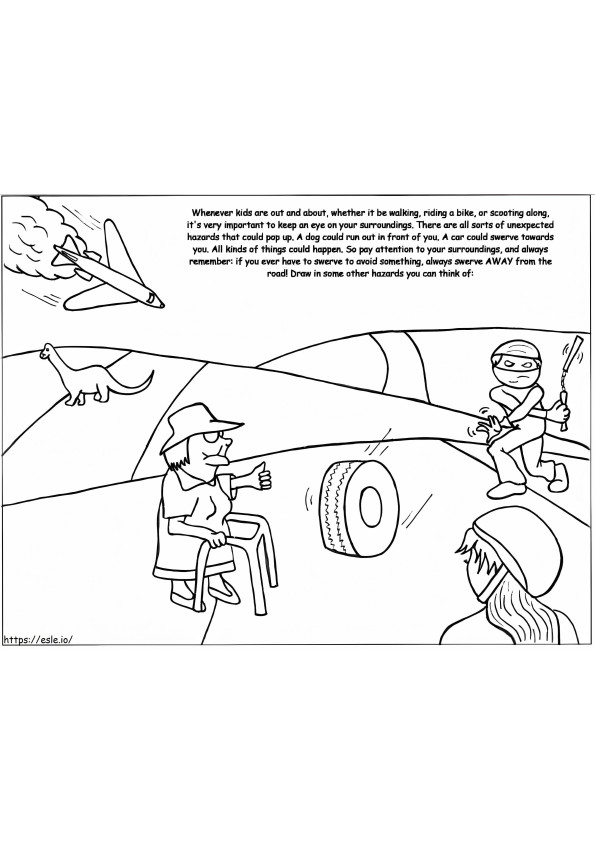 Street Hazards coloring page