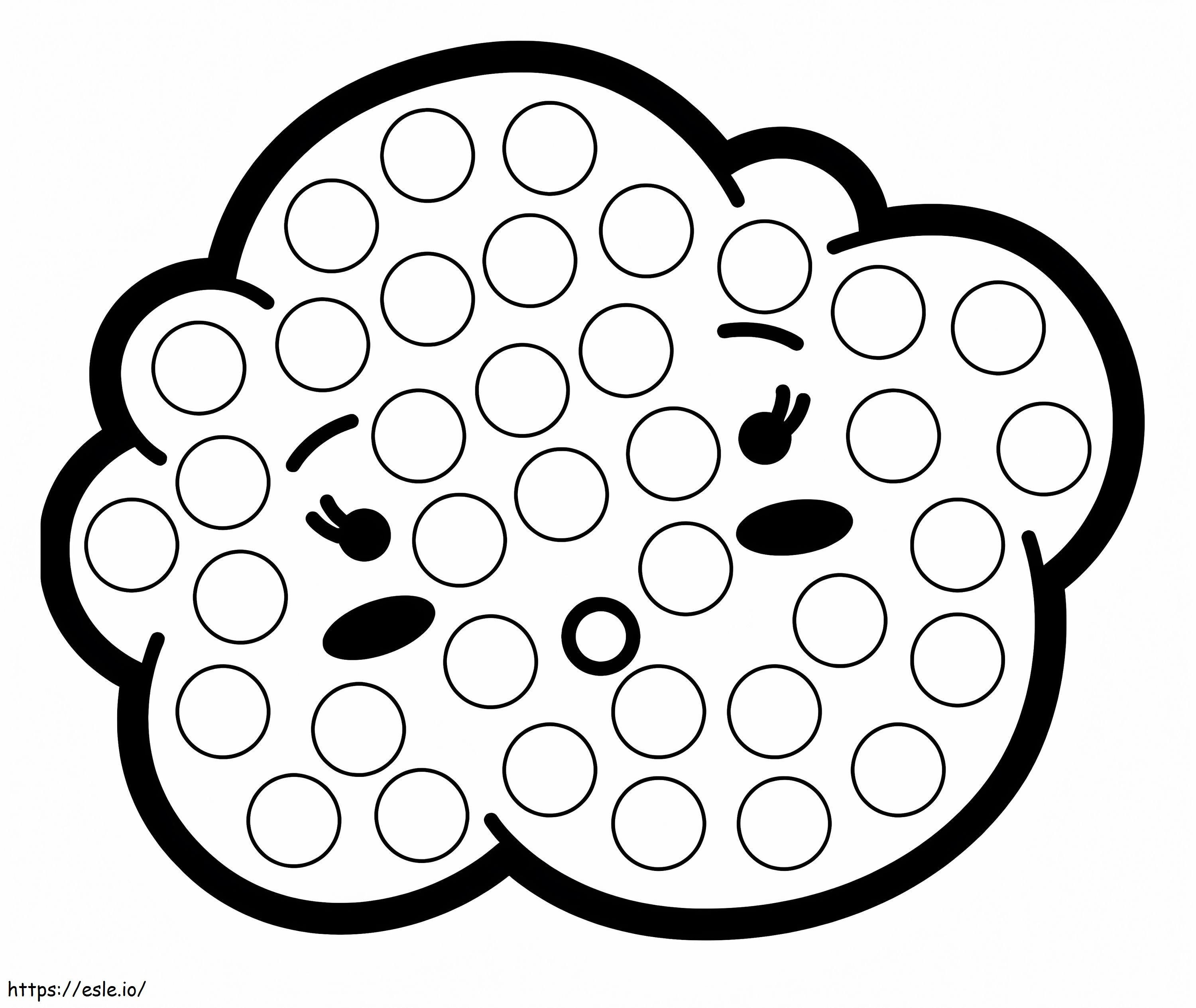 Cloud Dot Marker coloring page