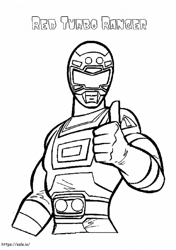 Power Rangers Turbo Rouge coloring page