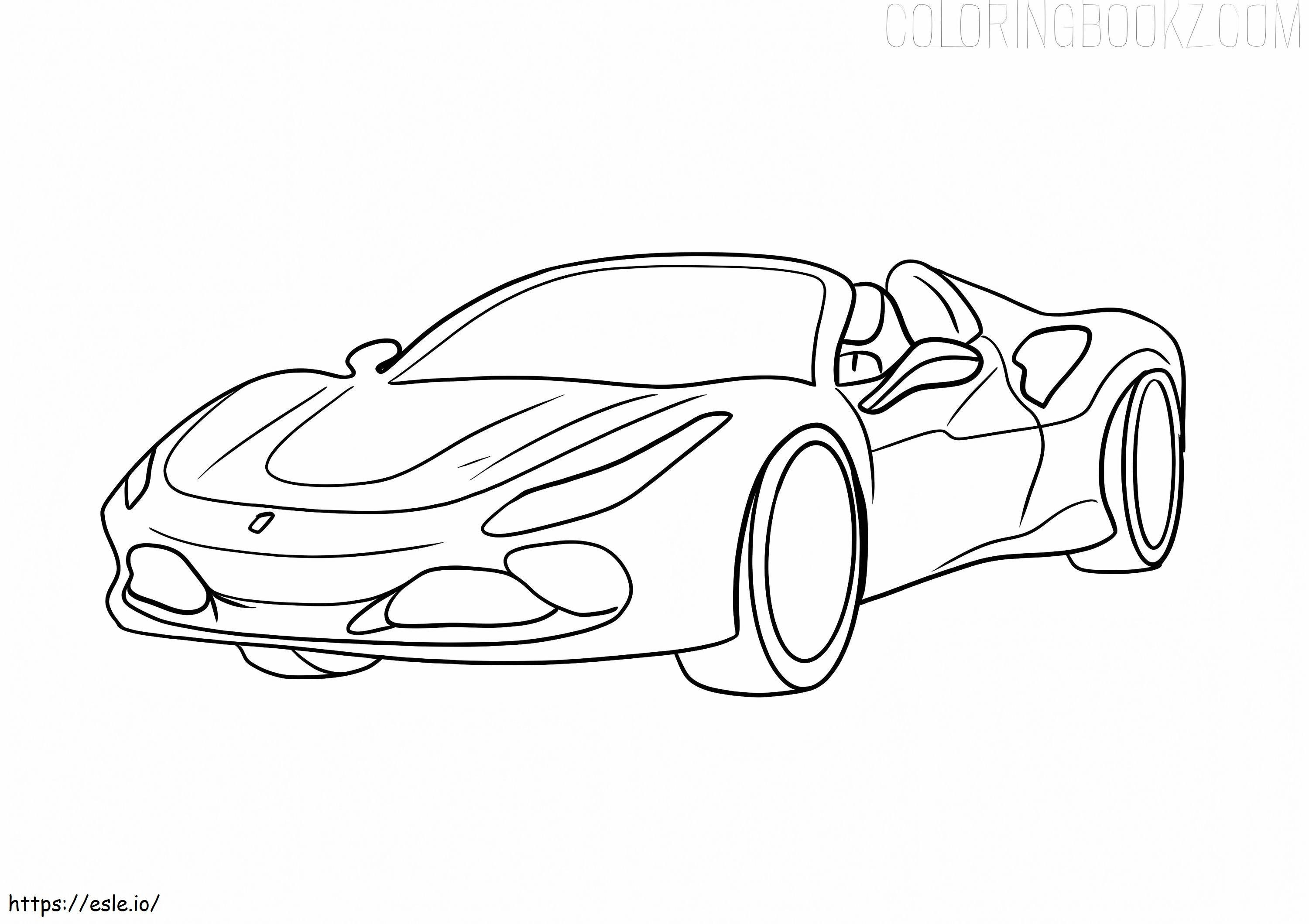 Ferrari 2 coloring page
