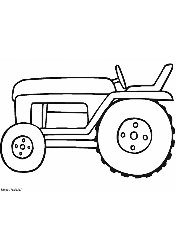 Small Tractor coloring page