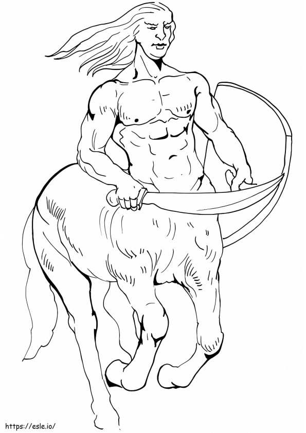 Warrior Centaur coloring page