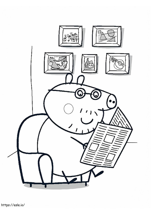 Pig Daddy 2 coloring page