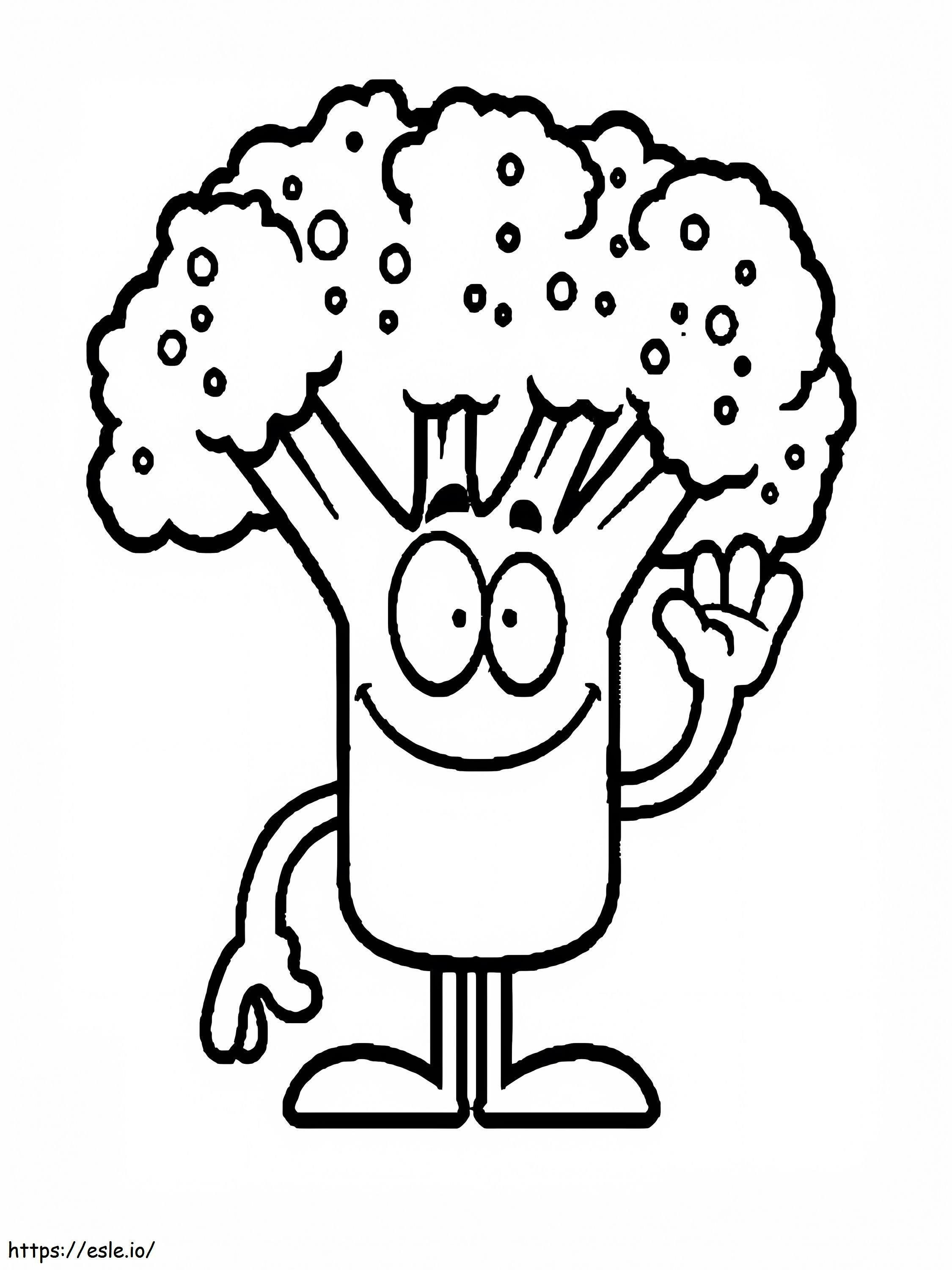 Broccoli Smiling coloring page