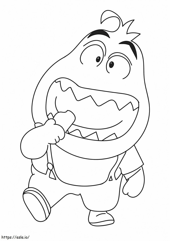 Mr. Piranha coloring page