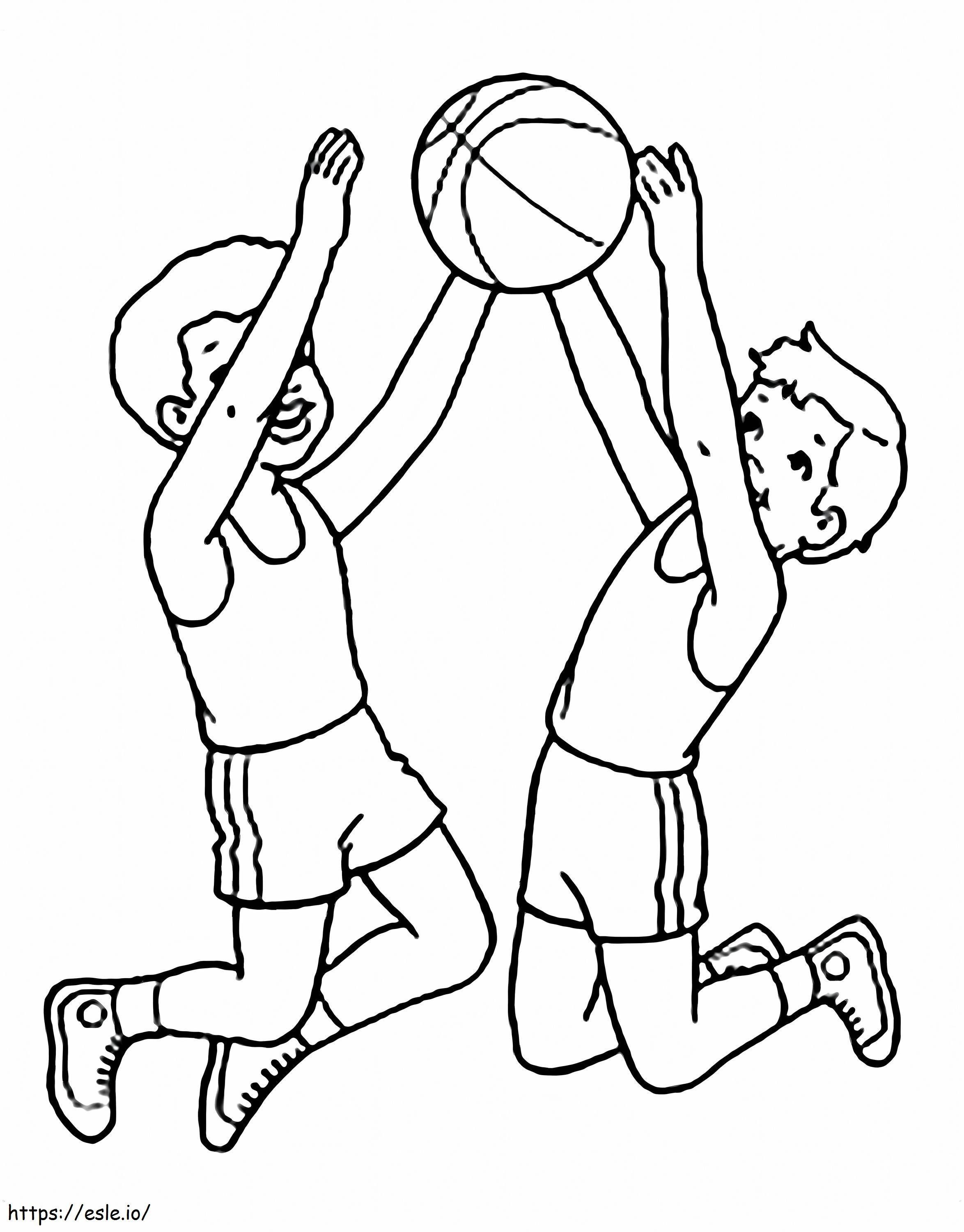 Bola Basket Untuk Anak-Anak Gambar Mewarnai