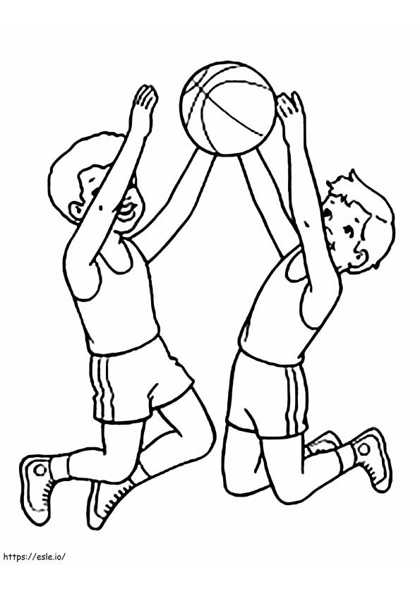 Coloriage Basket-ball pour les enfants à imprimer dessin
