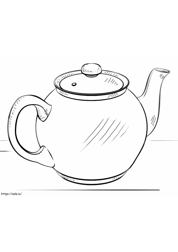 Small Teapot coloring page