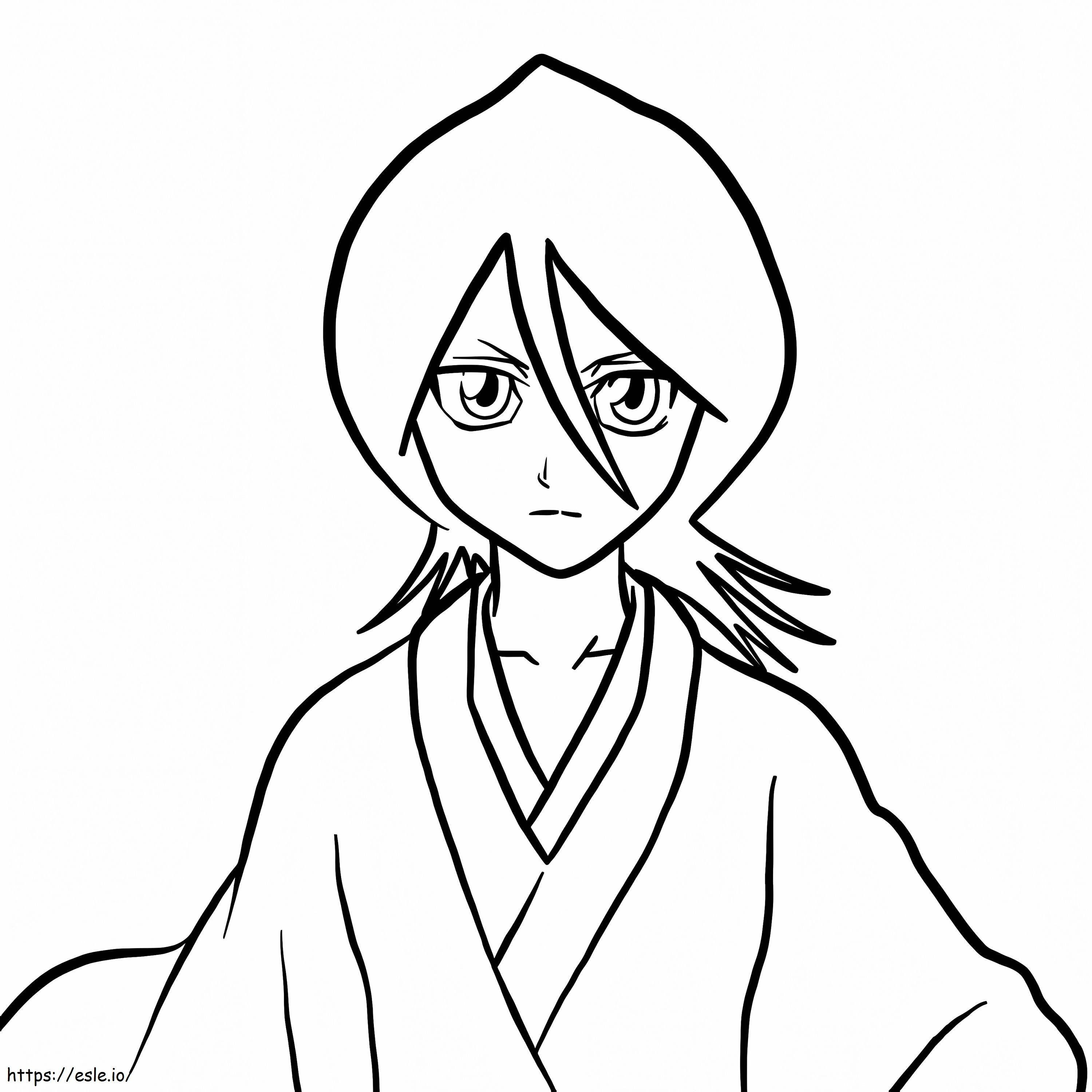 Kuchiki Rukia z Bleach kolorowanka