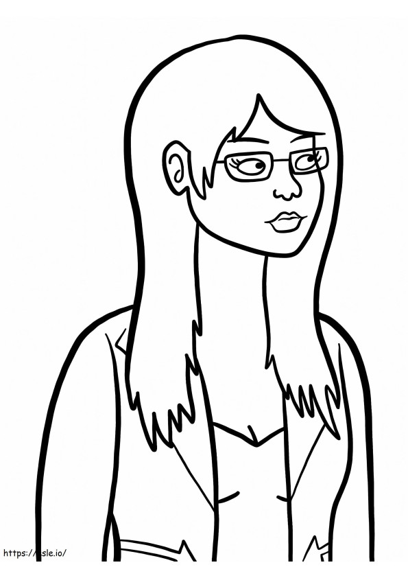 Face Diane Nguyen From Bojack Horseman coloring page