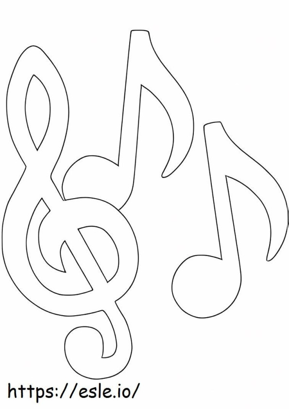 Coloriage Note de musique parfaite à imprimer dessin