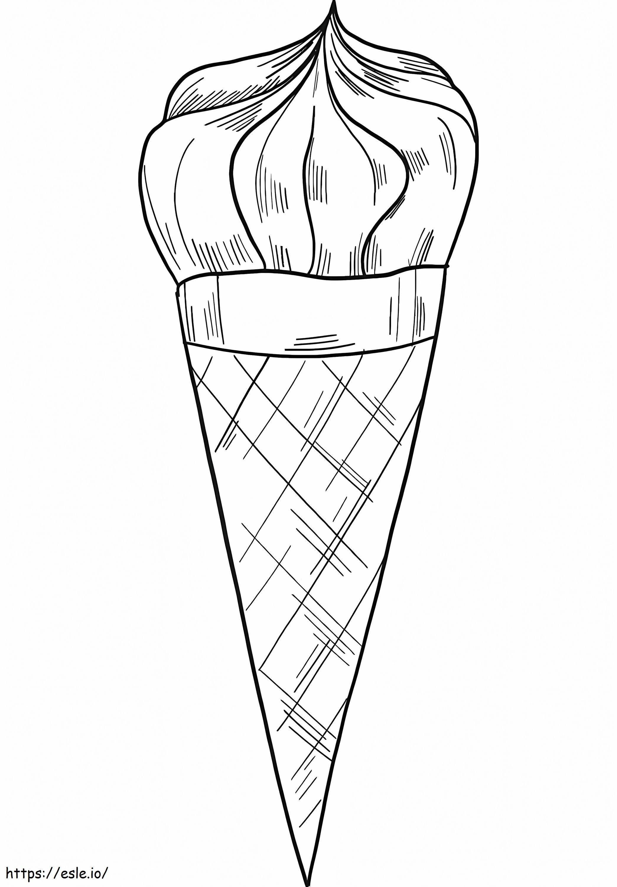 Cucurucho de helado para colorear