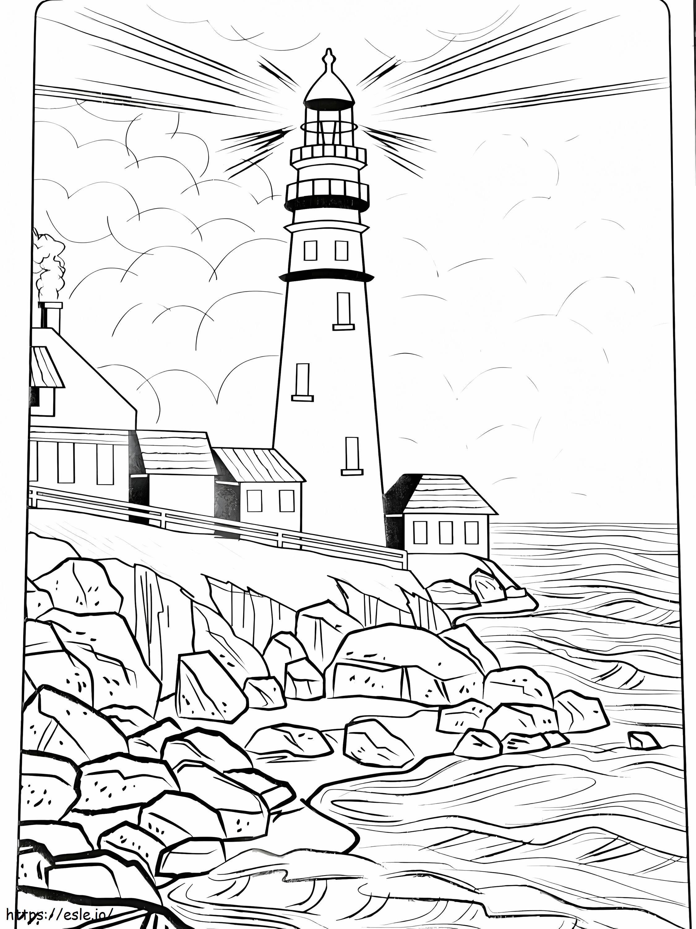 Normal Lighthouse 6 coloring page