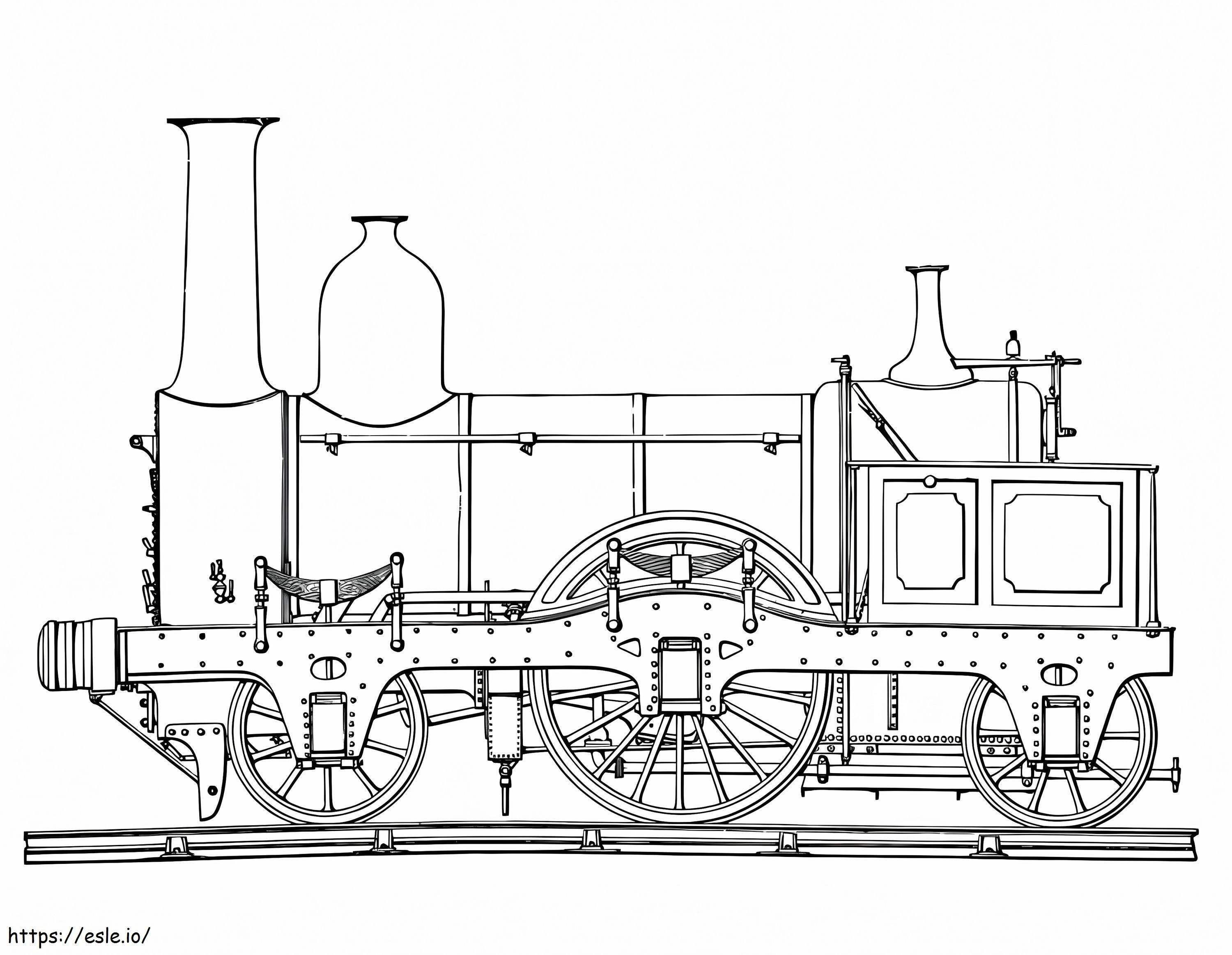 Tulostettava Steam Train värityskuva