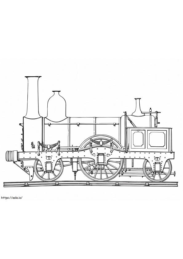 印刷可能な蒸気機関車 ぬりえ - 塗り絵