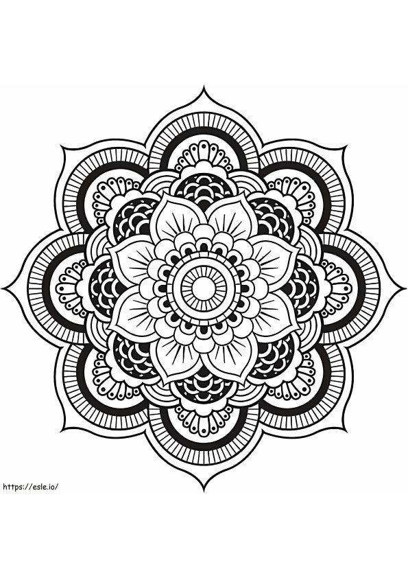 Awesome Mandala coloring page
