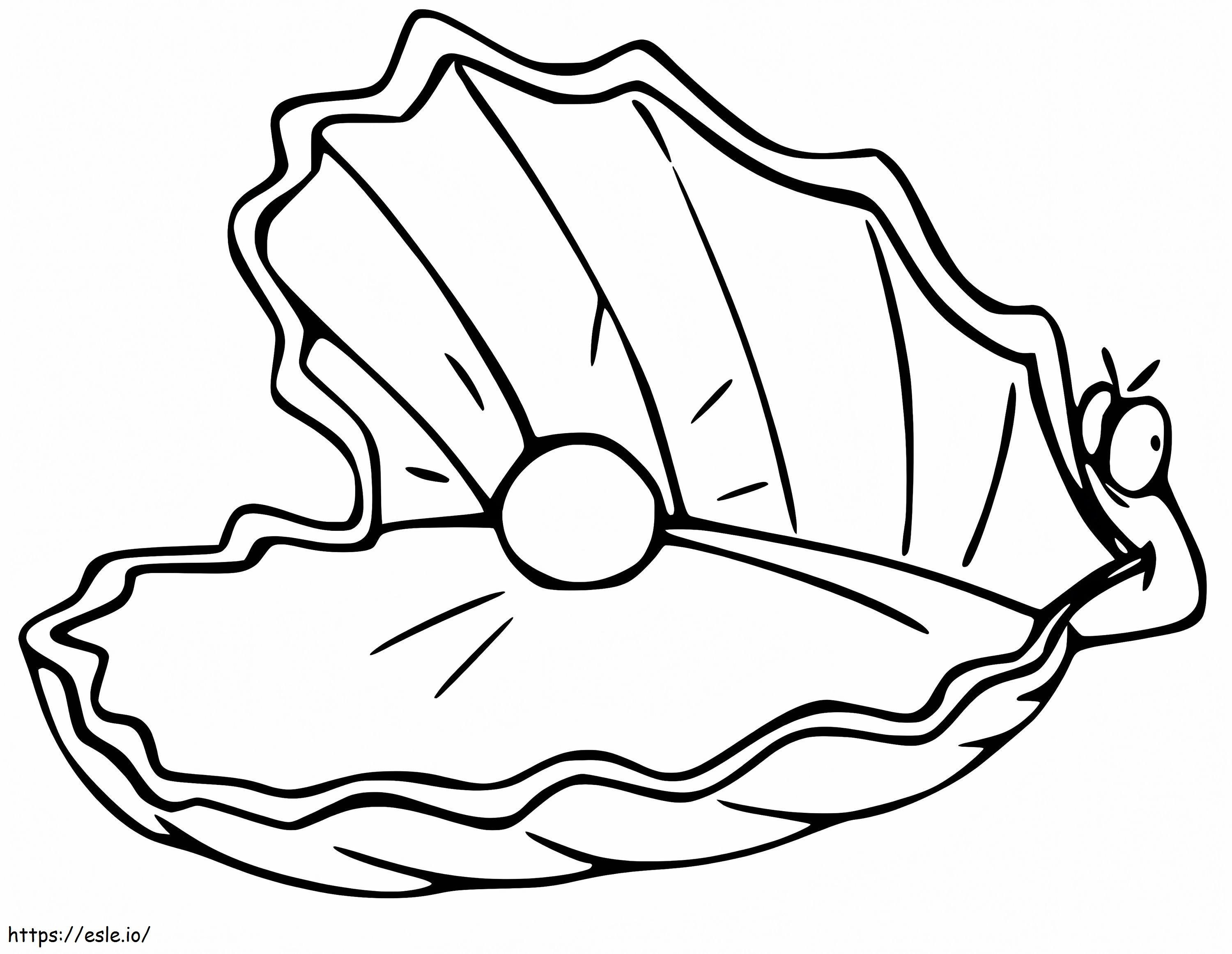 Funny Scallop coloring page