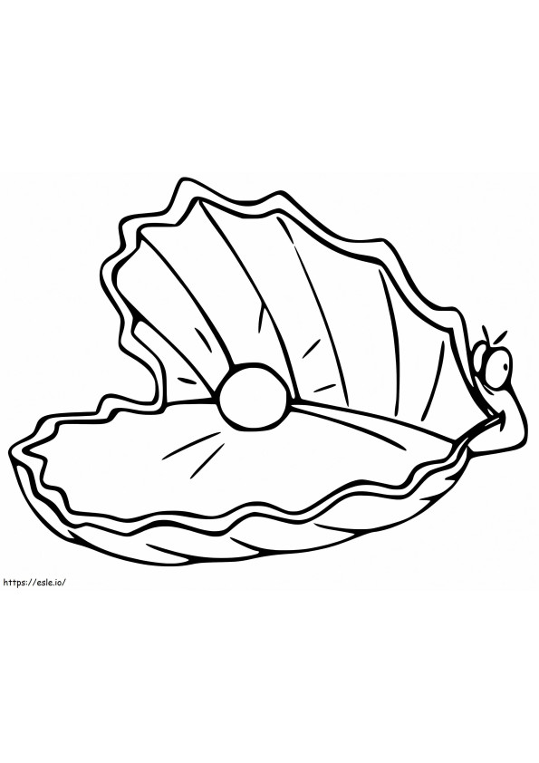 Funny Scallop coloring page