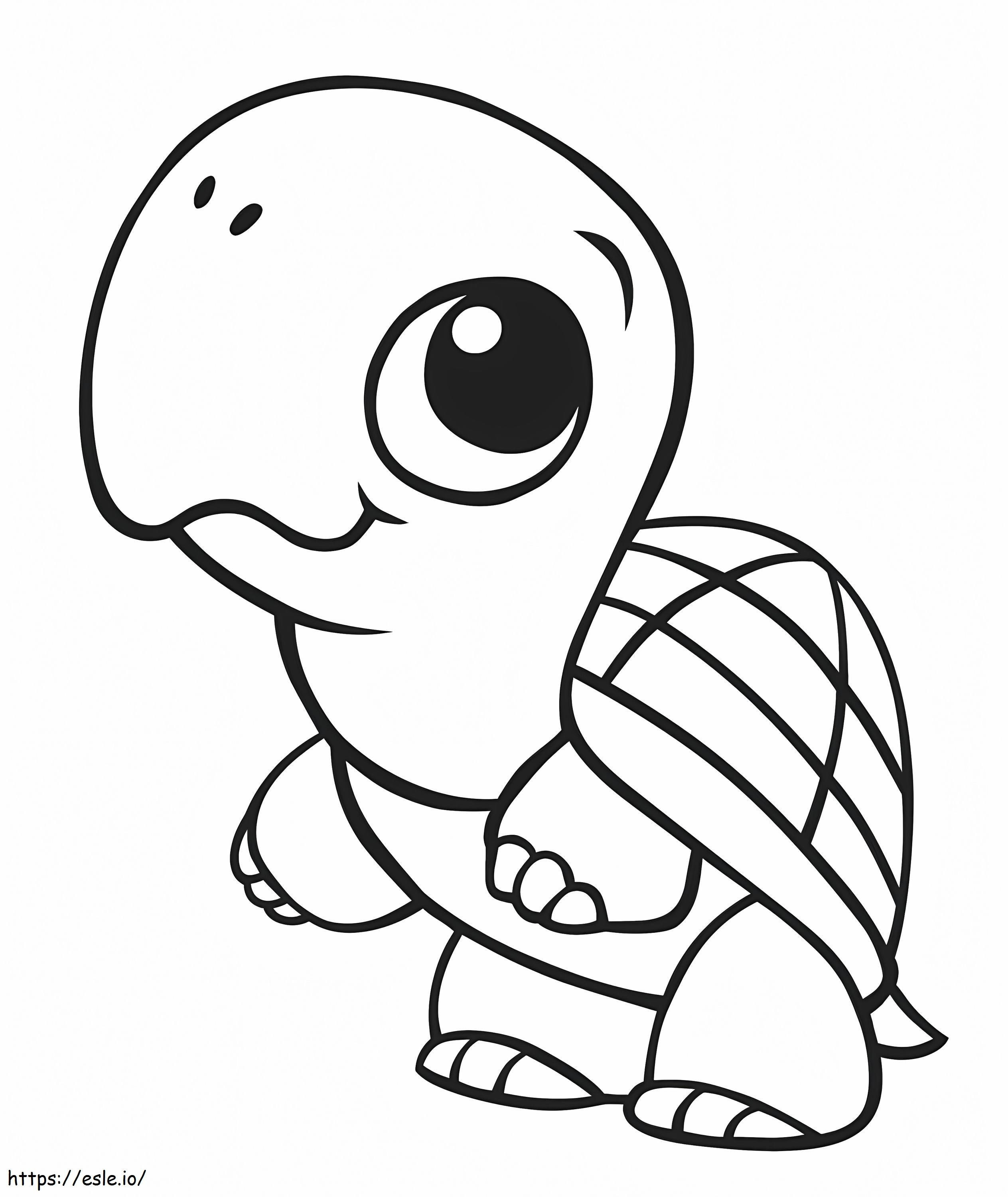  Cute Baby Turtle A4 da colorare