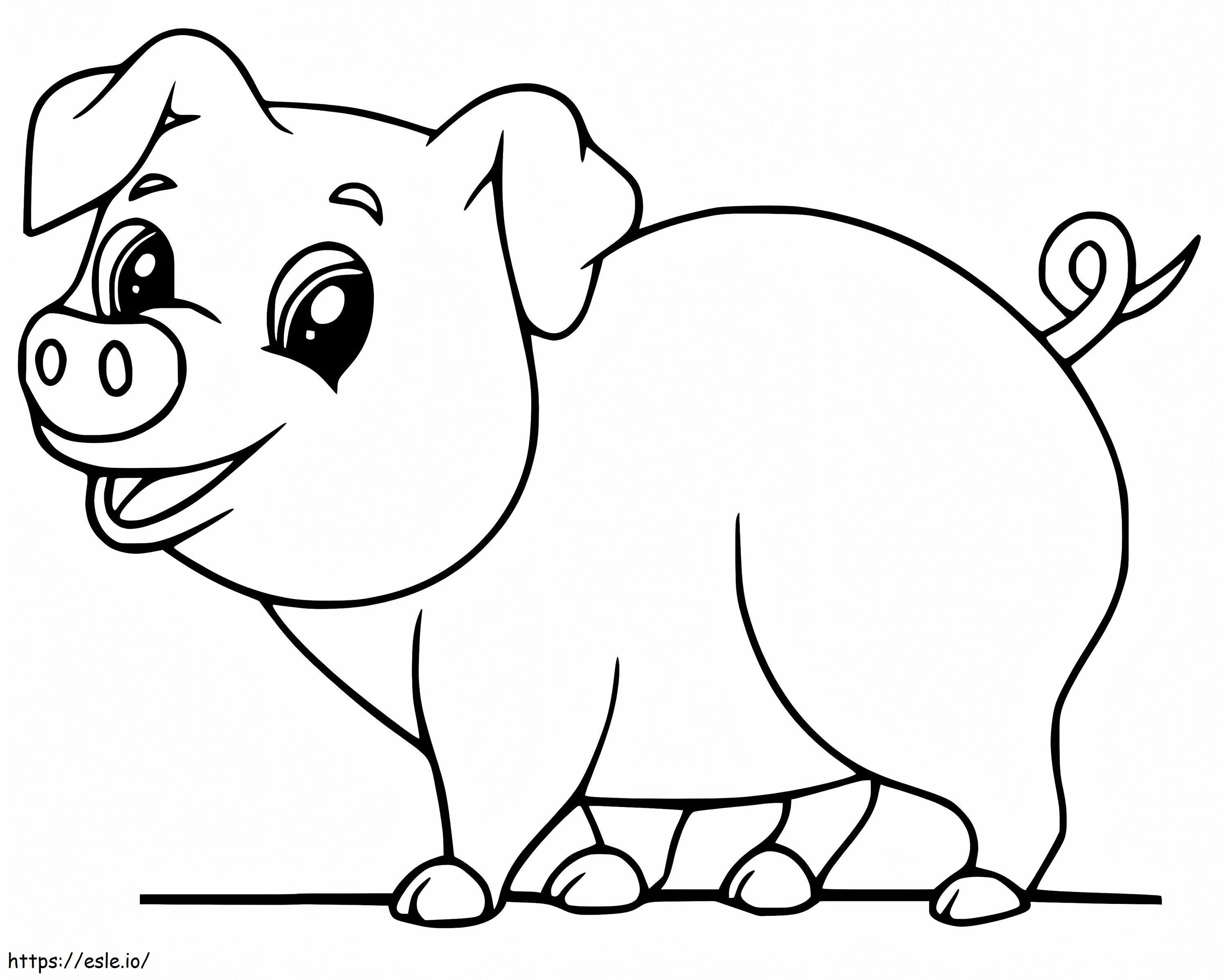 Coloriage bébé cochon 4 à imprimer dessin