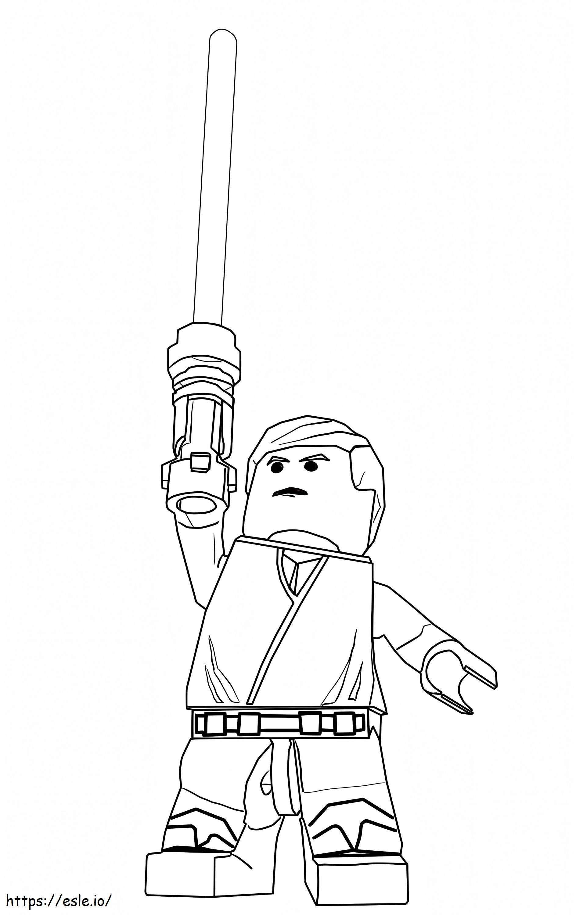 Lego Star Wars Luke Skywalker Gambar Mewarnai