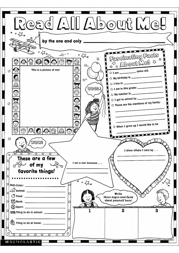 All About Me 9 coloring page