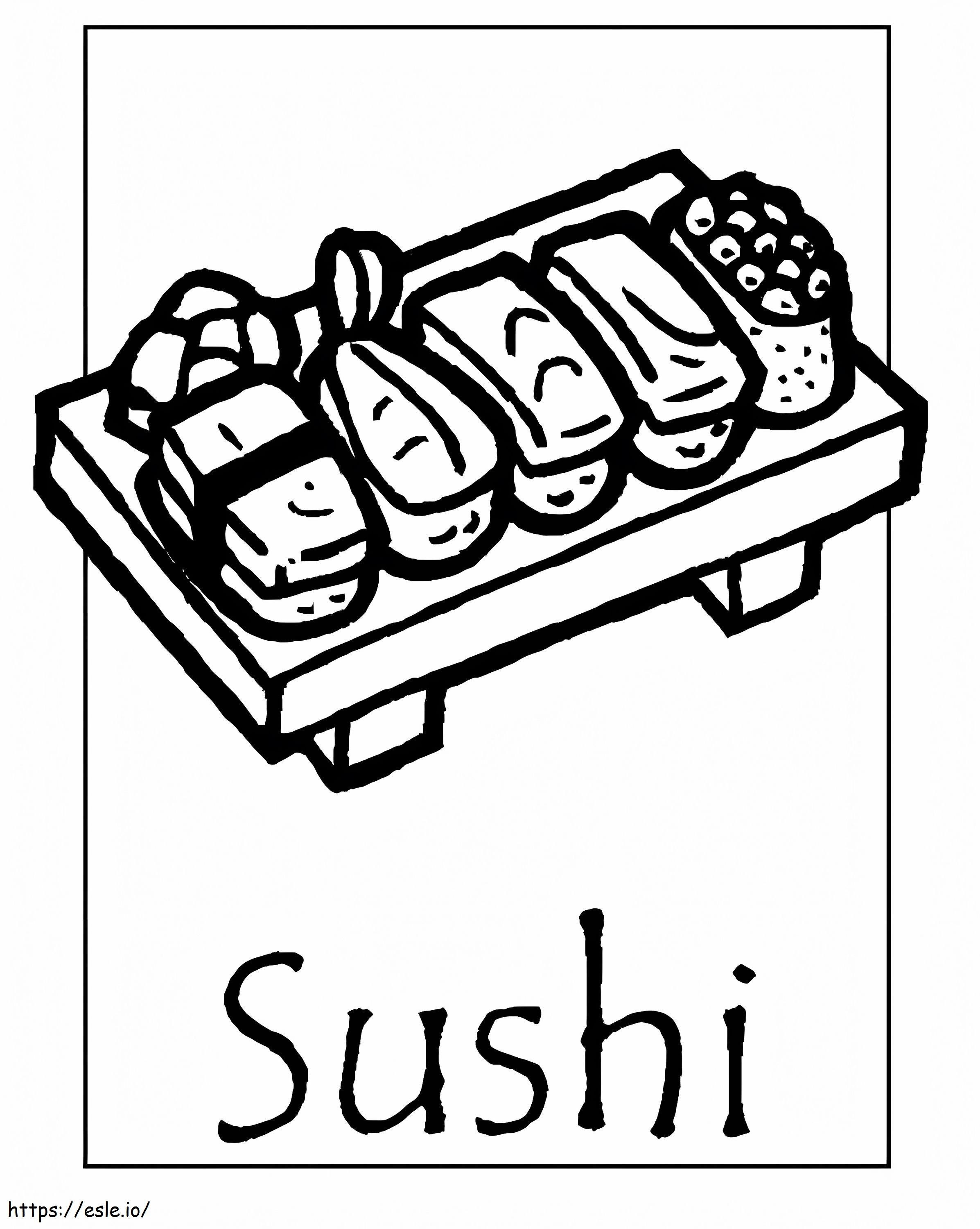 Coloriage Sushi à imprimer dessin