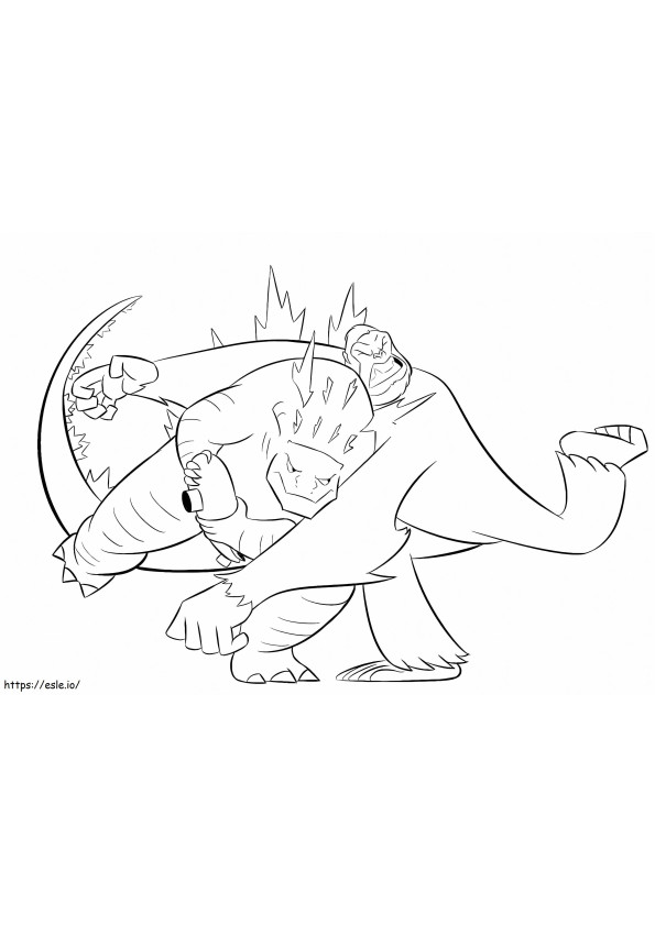 Gracioso King Kong Vs Godzilla coloring page