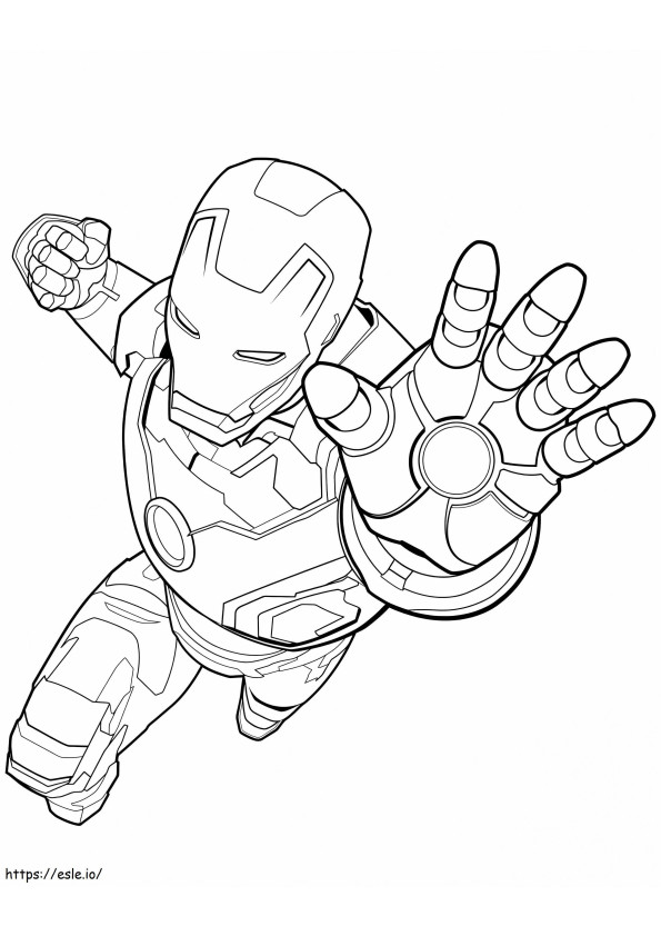 Coloriage Combat d'Iron Man à imprimer dessin