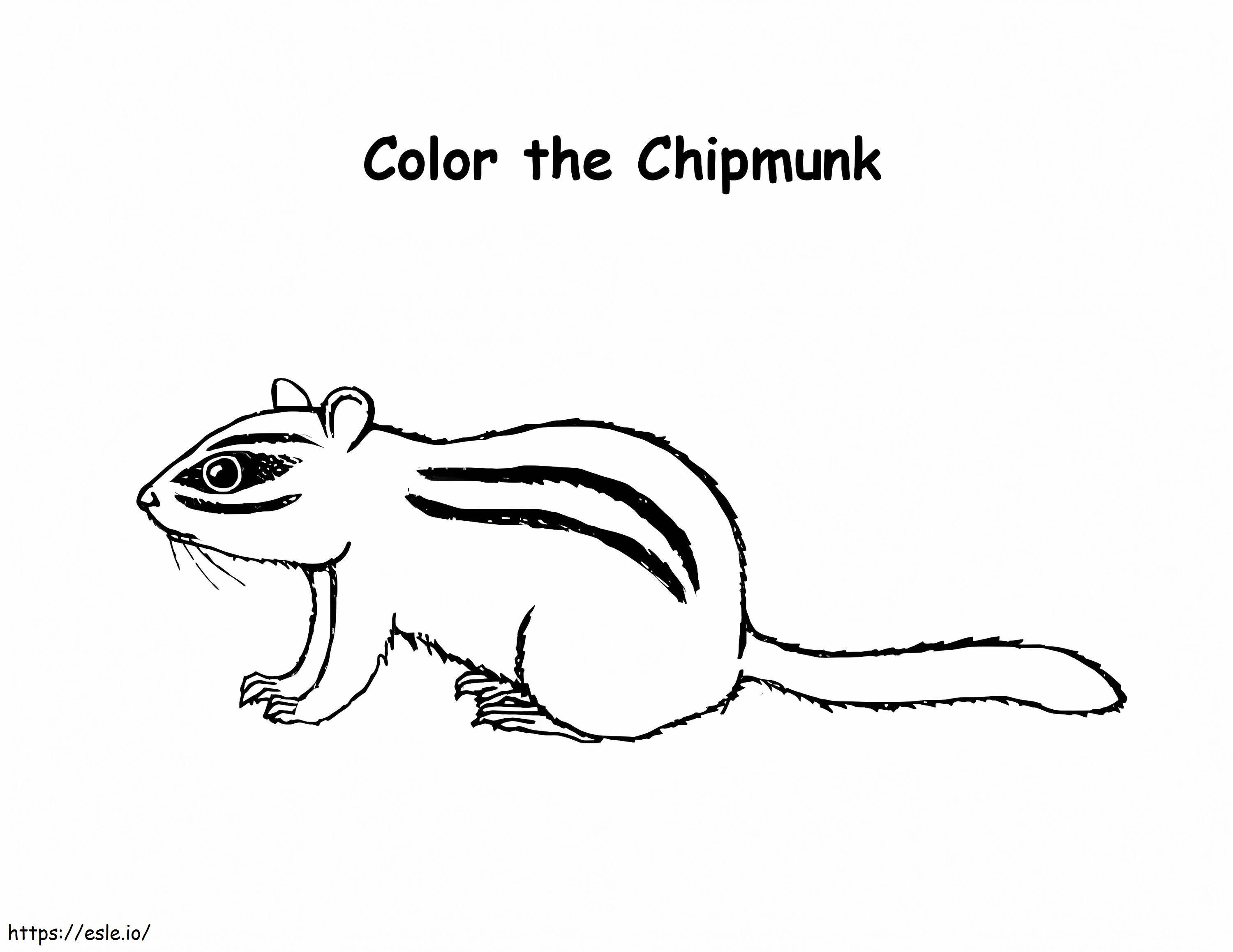 Coloriage Chipmunk imprimable à imprimer dessin