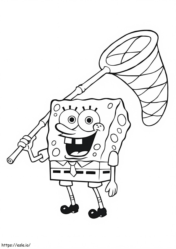SpongeBob And Net coloring page