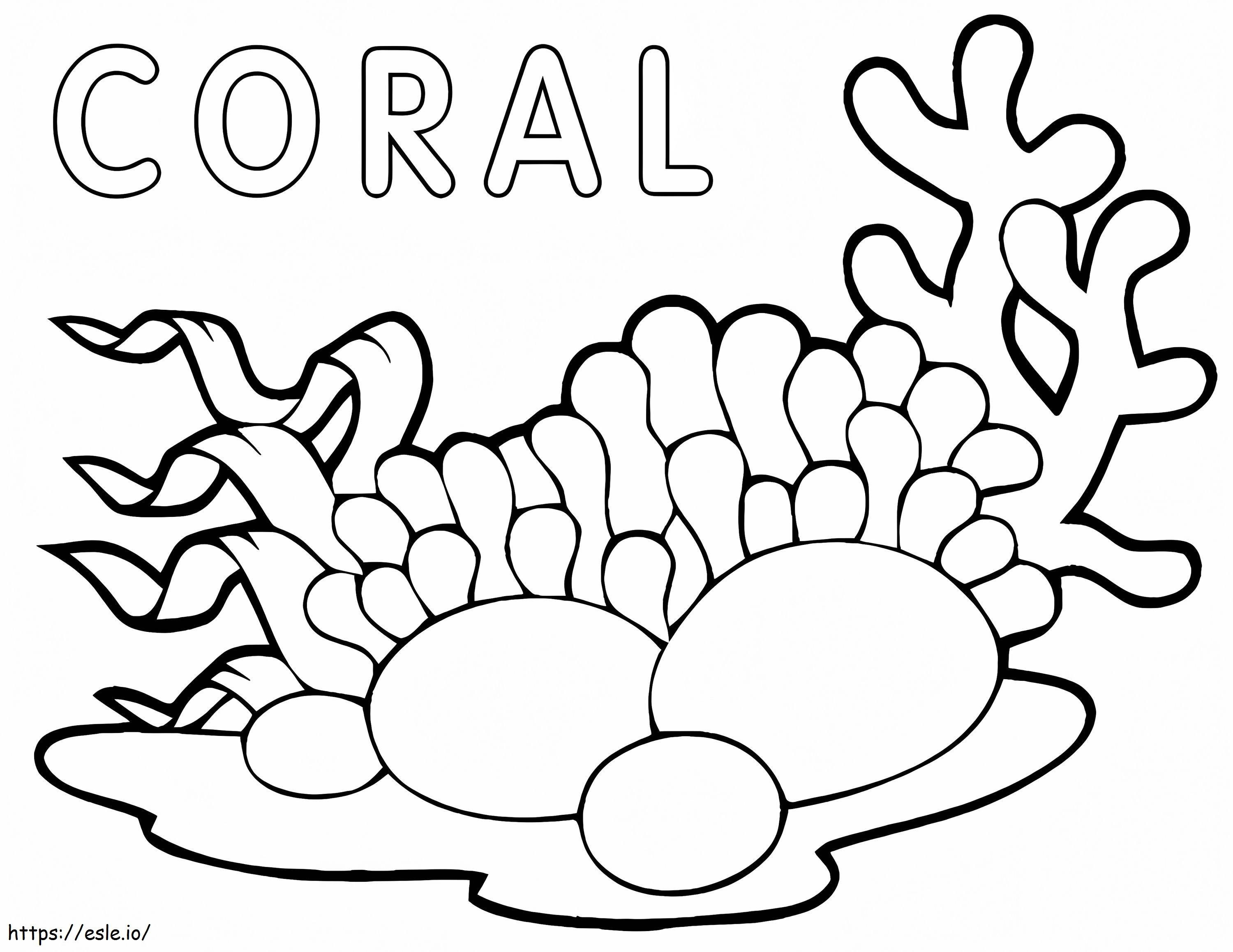 Coral 1 coloring page