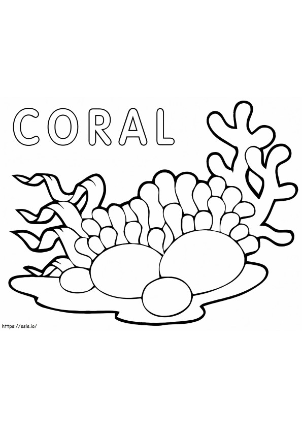 Coral 1 de colorat