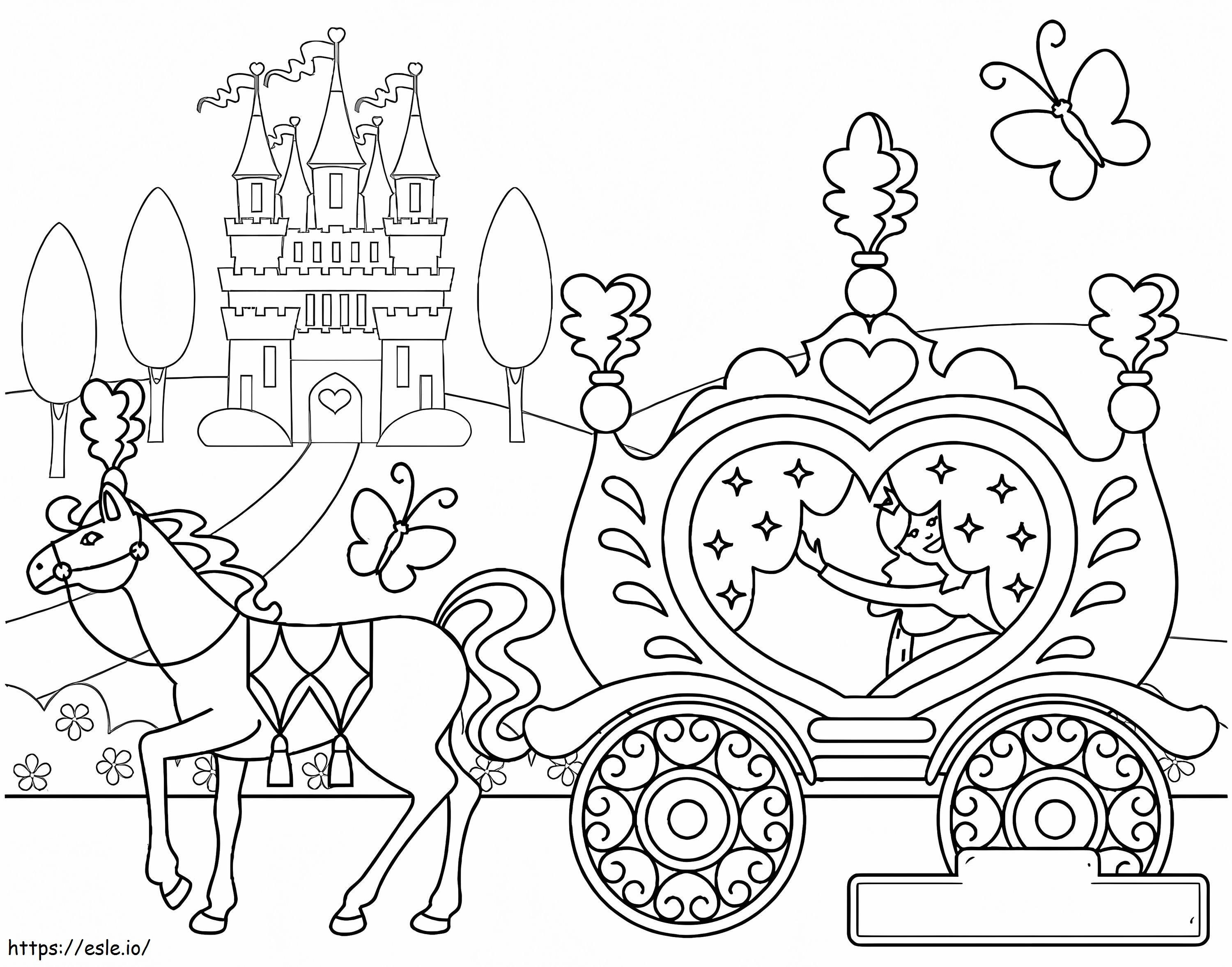 Princess Carriage coloring page